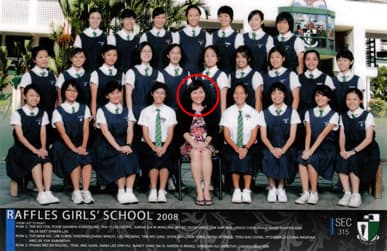 Class photo at Raffles Girls' School